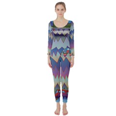 Zig Zag Boats Long Sleeve Catsuit by CosmicEsoteric