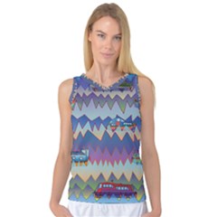 Zig Zag Boats Women s Basketball Tank Top