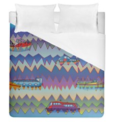 Zig Zag Boats Duvet Cover (queen Size) by CosmicEsoteric