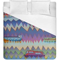 Zig Zag Boats Duvet Cover (king Size) by CosmicEsoteric