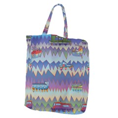 Zig Zag Boats Giant Grocery Zipper Tote