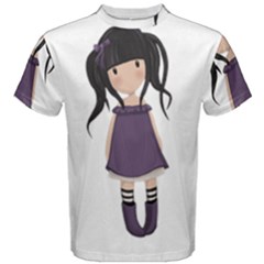 Dolly Girl In Purple Men s Cotton Tee by Valentinaart