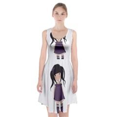 Dolly Girl In Purple Racerback Midi Dress by Valentinaart