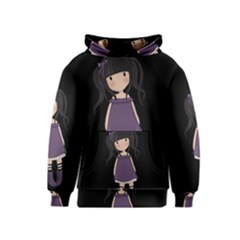 Dolly Girl In Purple Kids  Pullover Hoodie by Valentinaart