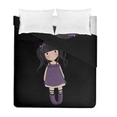 Dolly Girl In Purple Duvet Cover Double Side (full/ Double Size) by Valentinaart