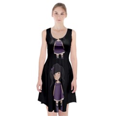 Dolly Girl In Purple Racerback Midi Dress by Valentinaart