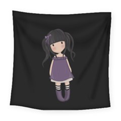 Dolly Girl In Purple Square Tapestry (large) by Valentinaart