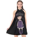 Dolly girl in purple Halter Neckline Chiffon Dress  View1