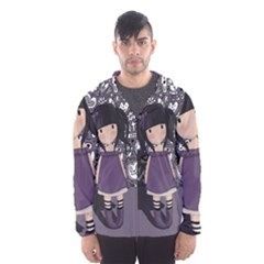 Dolly Girl In Purple Hooded Wind Breaker (men)