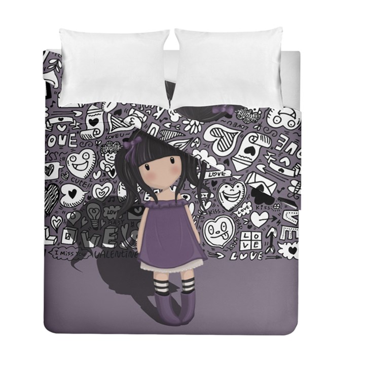 Dolly girl in purple Duvet Cover Double Side (Full/ Double Size)