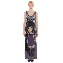 Dolly Girl In Purple Maxi Thigh Split Dress by Valentinaart