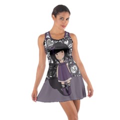 Dolly Girl In Purple Cotton Racerback Dress by Valentinaart