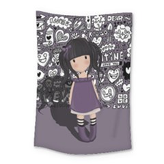 Dolly Girl In Purple Small Tapestry by Valentinaart