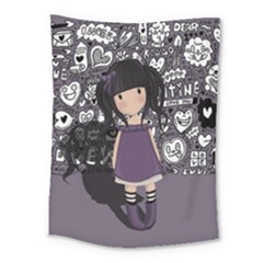 Dolly Girl In Purple Medium Tapestry by Valentinaart