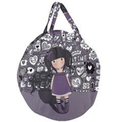 Dolly Girl In Purple Giant Round Zipper Tote by Valentinaart