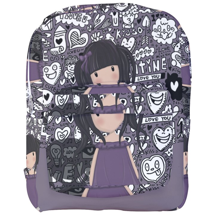 Dolly girl in purple Full Print Backpack