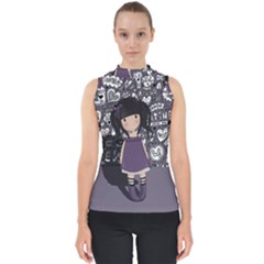 Dolly Girl In Purple Shell Top by Valentinaart