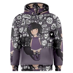 Dolly Girl In Purple Men s Overhead Hoodie