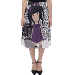 Dolly Girl In Purple Folding Skater Skirt by Valentinaart