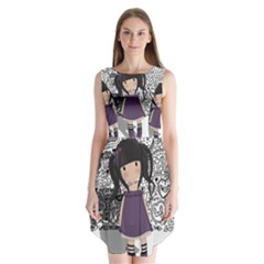 Dolly Girl In Purple Sleeveless Chiffon Dress   by Valentinaart