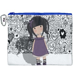 Dolly Girl In Purple Canvas Cosmetic Bag (xxxl)