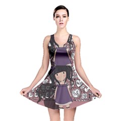 Dolly Girl In Purple Reversible Skater Dress by Valentinaart