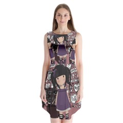 Dolly Girl In Purple Sleeveless Chiffon Dress   by Valentinaart