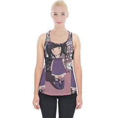 Dolly Girl In Purple Piece Up Tank Top