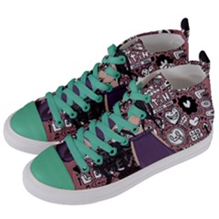 Dolly Girl In Purple Women s Mid-top Canvas Sneakers