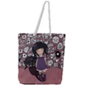 Dolly girl in purple Full Print Rope Handle Tote (Large) View1