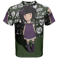 Dolly Girl In Purple Men s Cotton Tee by Valentinaart