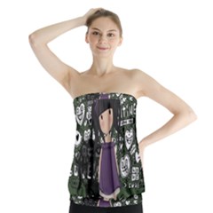 Dolly Girl In Purple Strapless Top by Valentinaart