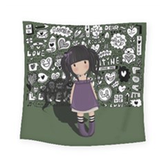 Dolly Girl In Purple Square Tapestry (small) by Valentinaart