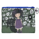 Dolly girl in purple Canvas Cosmetic Bag (XXL) View2