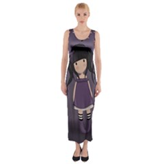 Dolly Girl In Purple Fitted Maxi Dress by Valentinaart