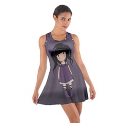 Dolly Girl In Purple Cotton Racerback Dress by Valentinaart