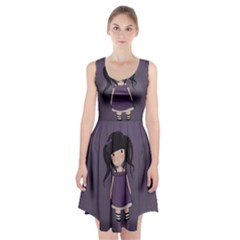 Dolly Girl In Purple Racerback Midi Dress by Valentinaart