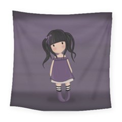 Dolly Girl In Purple Square Tapestry (large) by Valentinaart