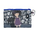 Dolly girl in purple Canvas Cosmetic Bag (Large) View2