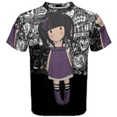 Dolly Girl In Purple Men s Cotton Tee by Valentinaart