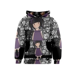 Dolly Girl In Purple Kids  Pullover Hoodie by Valentinaart