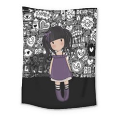 Dolly Girl In Purple Medium Tapestry by Valentinaart