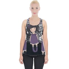 Dolly Girl In Purple Piece Up Tank Top by Valentinaart