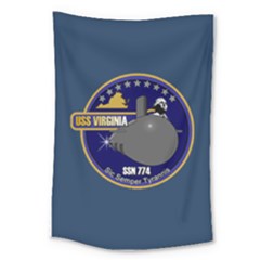 Uss Virginia (ssn 774) Crest Large Tapestry by Bigfootshirtshop