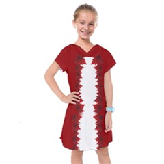 Canada Maple Leaf Art Kids  Drop Waist Dress by CanadaSouvenirs