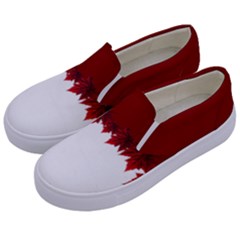 Canada Maple Leaf Shoes Kids  Canvas Slip Ons