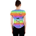 Horses in Rainbow Crew Neck Crop Top View2