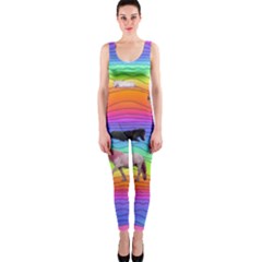 Horses In Rainbow Onepiece Catsuit by CosmicEsoteric