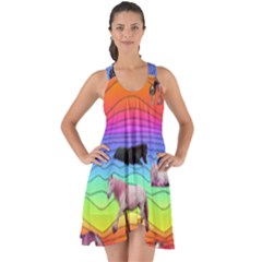 Horses In Rainbow Show Some Back Chiffon Dress by CosmicEsoteric