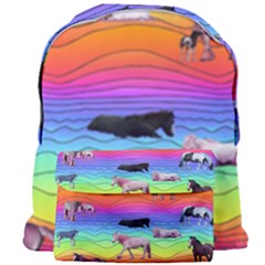 Horses In Rainbow Giant Full Print Backpack by CosmicEsoteric